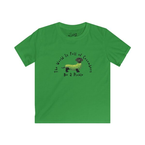 Cute Kids T-Shirt - "The World Is Full of Cucumbers, Be a Pickle" - Image 7