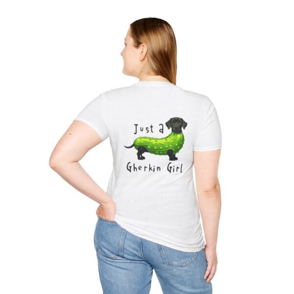 Just a Gherkin Girl Whimsical Funny Pickle T-Shirt - Image 12