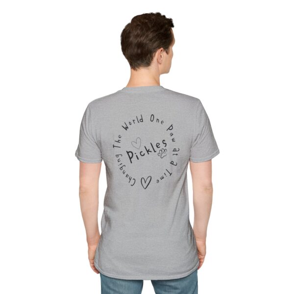 Tickle My Pickle - Changing The World One Paw At A Time Playful Dog-Themed T-Shirt - Image 33