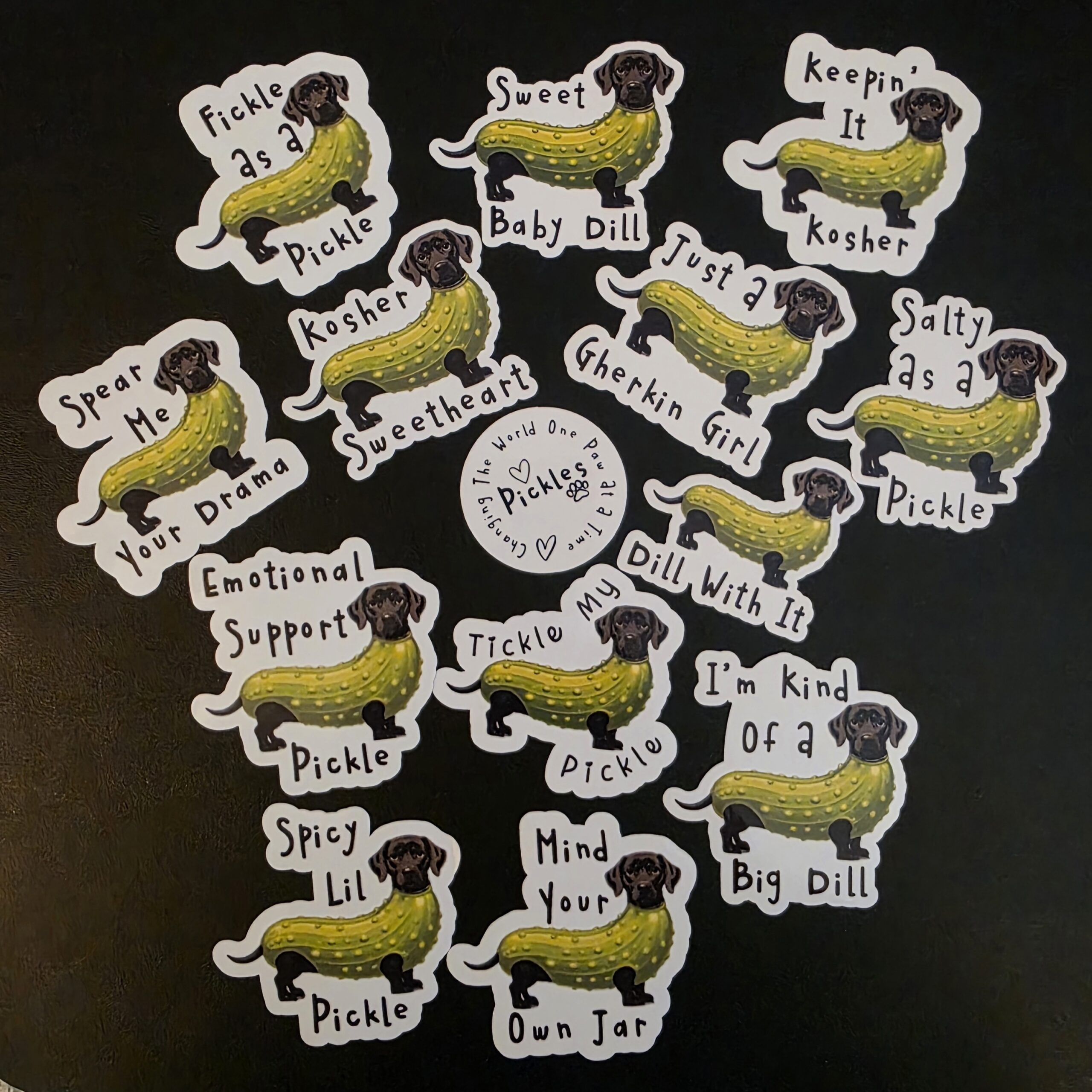Tickle My Pickle Waterproof Stickers - Set of 14